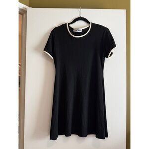 Ronni Nicole Vintage 90s Black Mini Dress with White Trim
